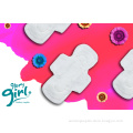 Female cotton sanitary napkin with wings